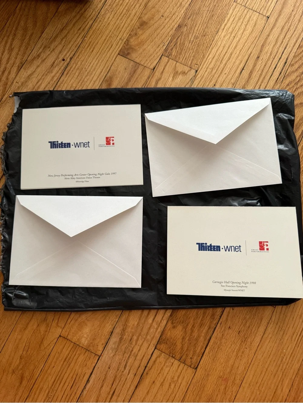 Set of 2 Vintage Great Performances Notecards with envelopes